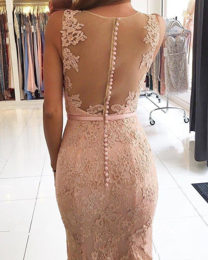 LAYOUT NICEB Charming Illusion Mermaid Evening Dresses Lace Formal Prom Party Dresses for Women Plus Size Gowns robes de soirée