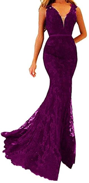LAYOUT NICEB Charming Illusion Mermaid Evening Dresses Lace Formal Prom Party Dresses for Women Plus Size Gowns robes de soirée