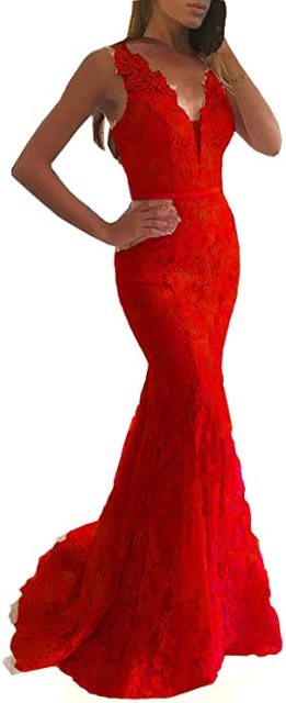 LAYOUT NICEB Charming Illusion Mermaid Evening Dresses Lace Formal Prom Party Dresses for Women Plus Size Gowns robes de soirée