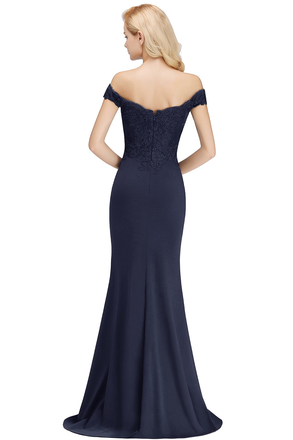 SALE Elegant Mermaid Evening Dresses Long Gold Lace Applique Off The Shoulder Robes de soirée de mariage Pink Formal Party Gown